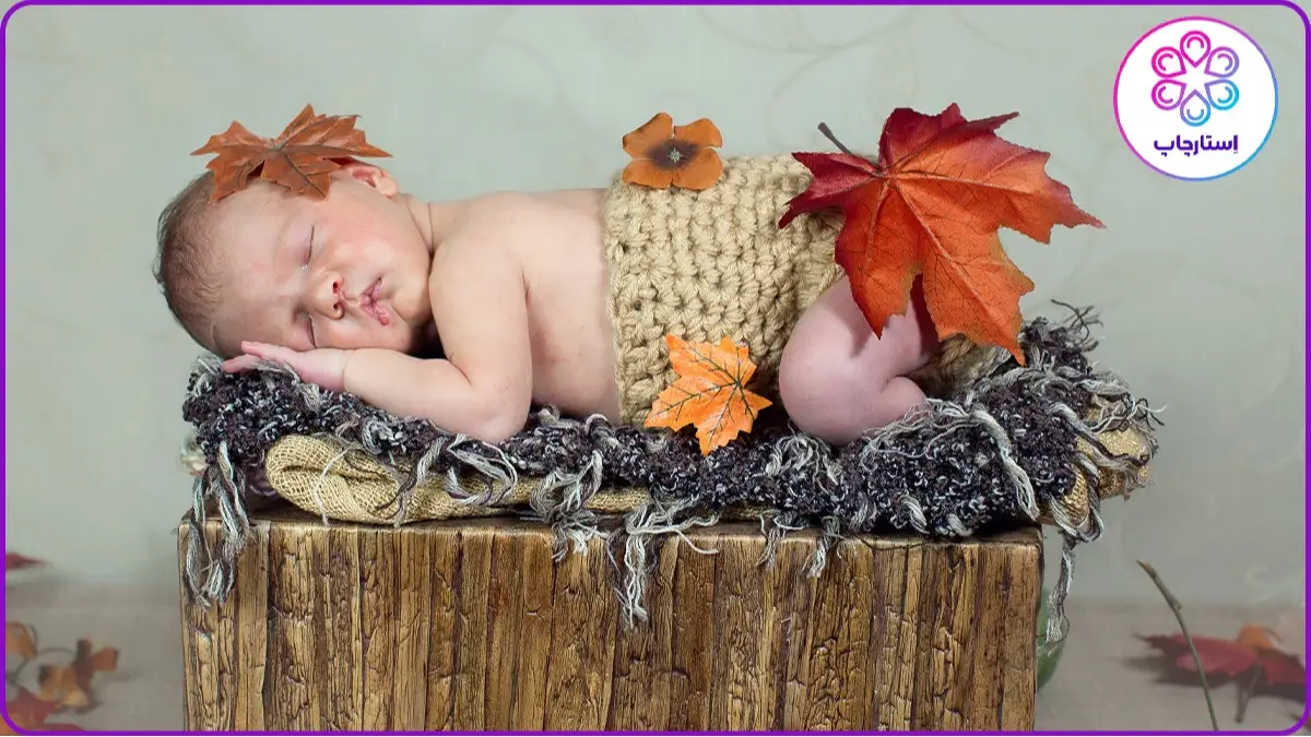ایده عکاسی از نوزاد در ماهگرد تولد