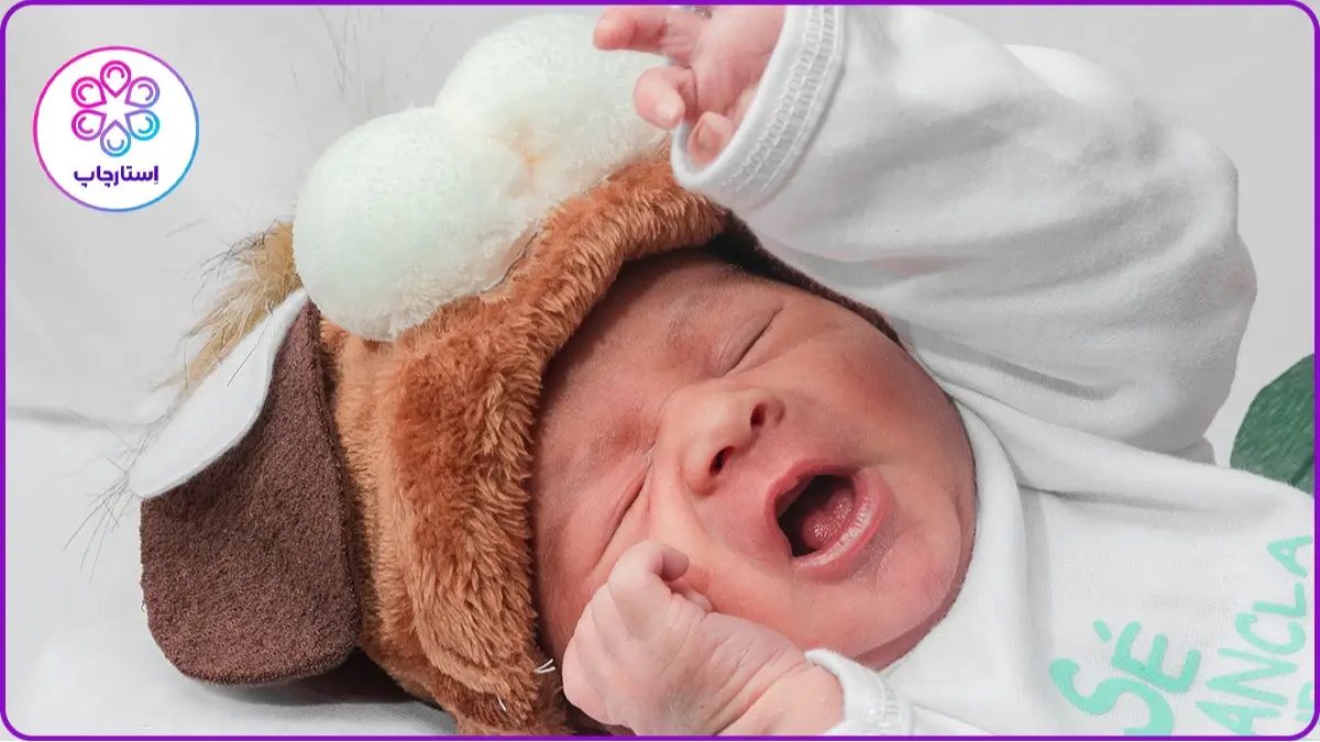 عکس کلوز آپ از نوزاد
