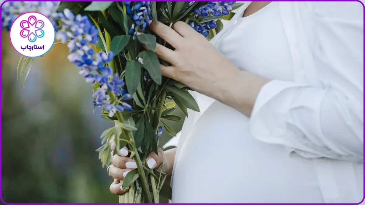 عکس بارداری با گل