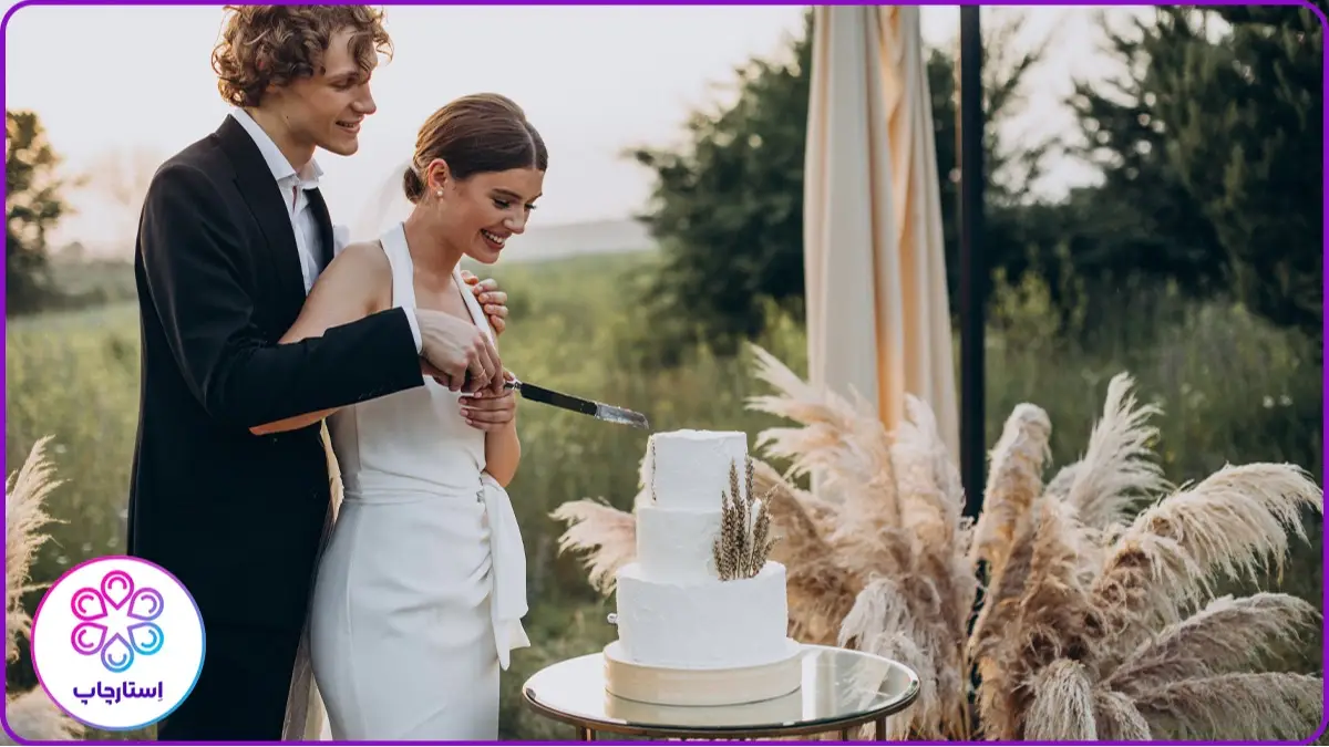 ایده عکاسی هنگام بریدن کیک عروسی