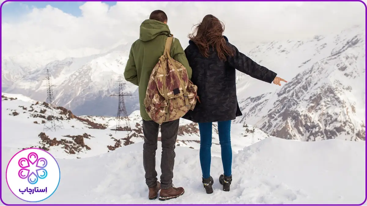 ژست غکاسی دو نفره در کوه
