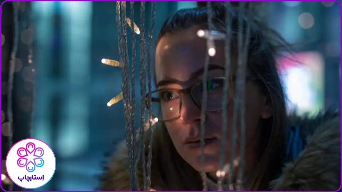 عکس پرتره با ریسه های رنگی