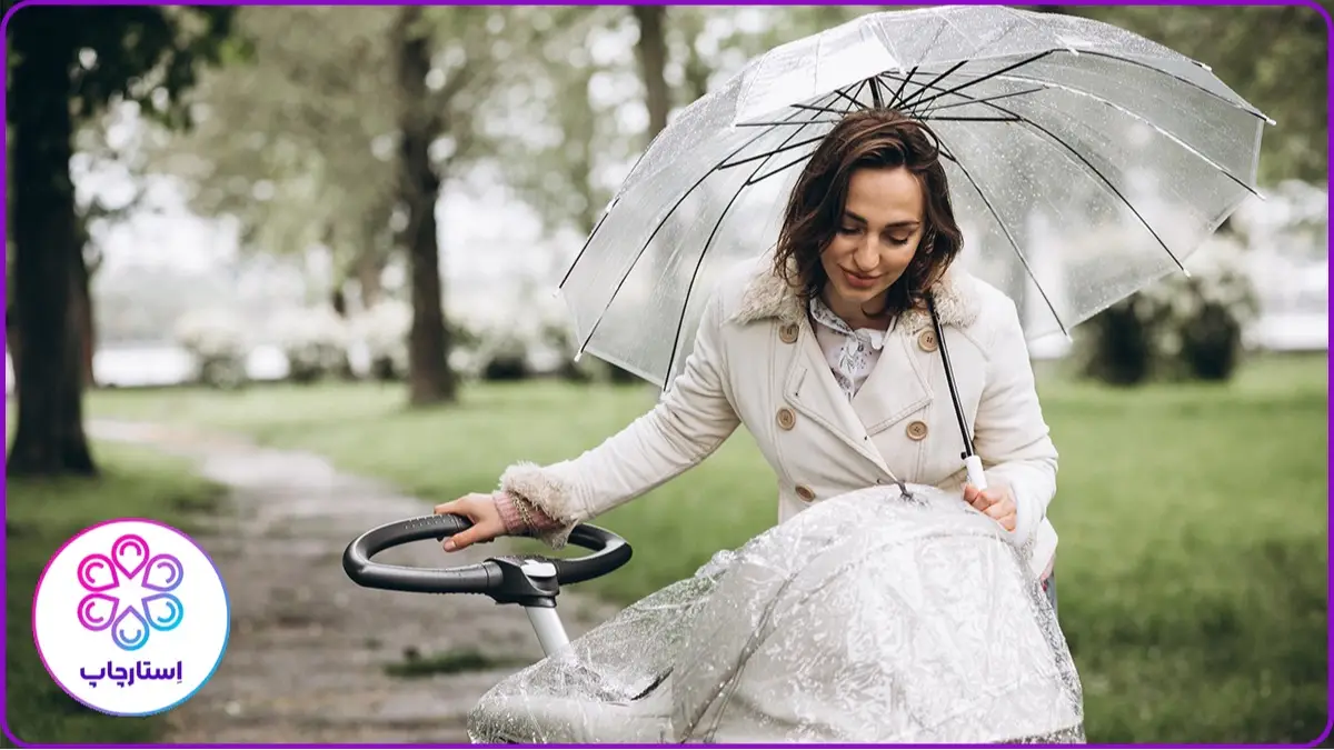 ایده عکاسی پاییزه با چتر