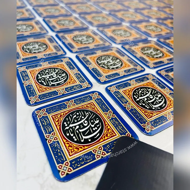 مگنت تبلیغاتی مربع 6 سانتی