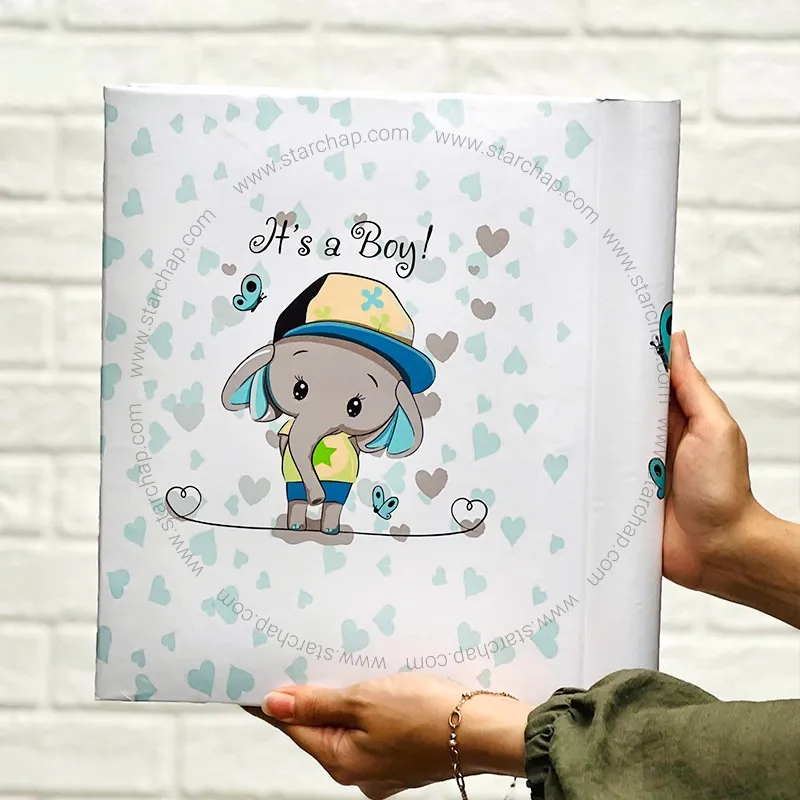 آلبوم چسبی فیل قلب آبی 22در29