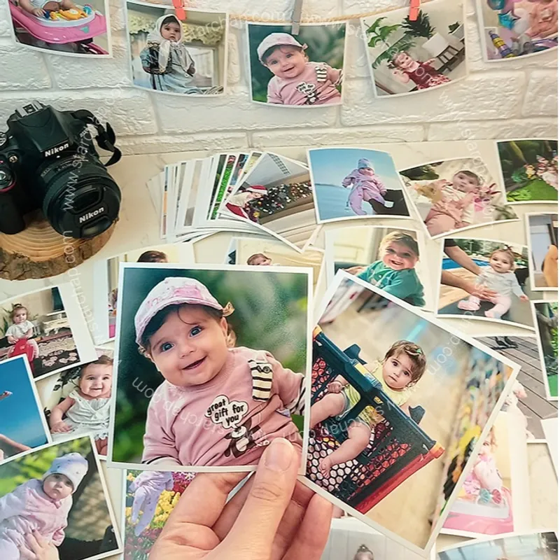 چاپ عکس مربع 10 در 10 با حاشیه سفید