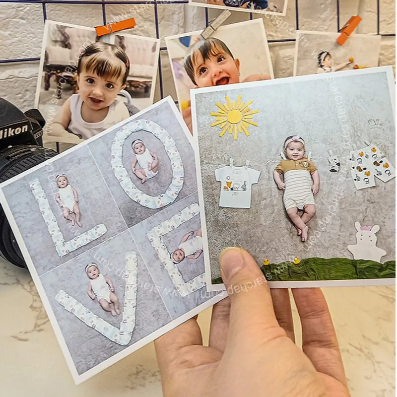 چاپ عکس مربع 10 در 10 با حاشیه سفید